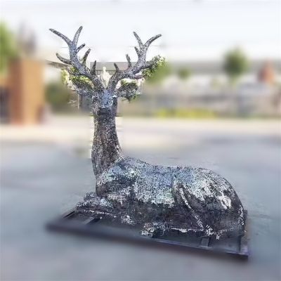 园林广场不锈钢创意景观梅花鹿博鱼网页版