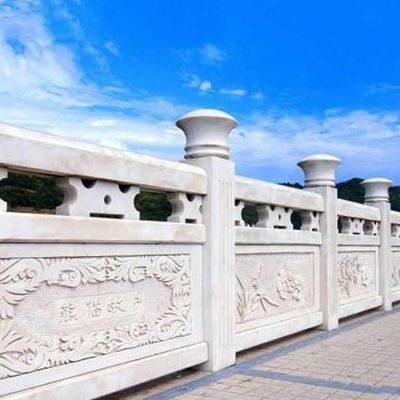 景点装饰汉白玉浮雕防护扶手栏杆栏板