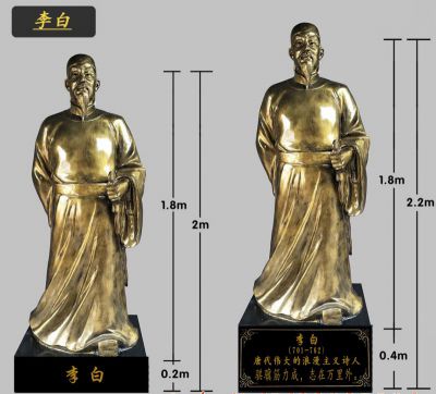 企业学院铸漆金唐朝诗仙太白李白博鱼网页版