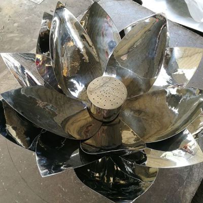 不锈钢金属莲花摆件商场水景荷花博鱼网页版