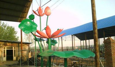 公园玻璃钢彩绘荷花荷叶博鱼网页版