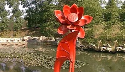 池塘公园玻璃钢彩绘荷花博鱼网页版