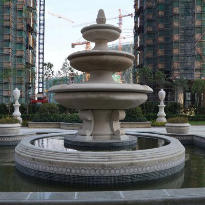 小区摆放大理石雕喷泉水景博鱼网页版