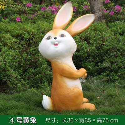 公园装饰一只玻璃钢彩绘兔子博鱼网页版