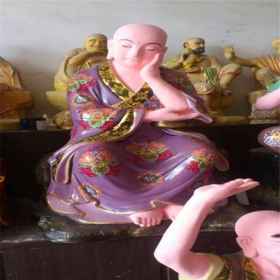 玻璃钢彩绘 寺庙供奉佛像十八罗汉博鱼网页版