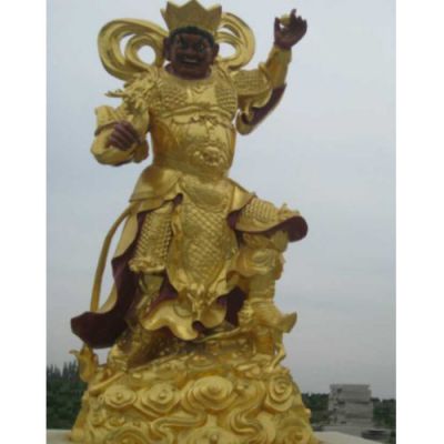 大型贴金铜四大天王