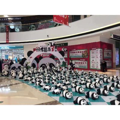 商场店铺玻璃钢卡通熊猫博鱼网页版