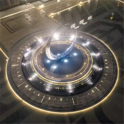 酒店广场不锈钢抽象镂空月亮灯光亮化博鱼网页版