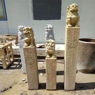 驿站庭院石材石雕拴马桩博鱼网页版