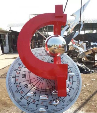 城市抽象不锈钢日晷博鱼网页版
