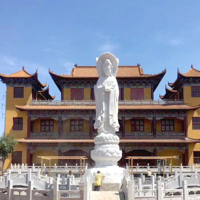 大型寺庙汉白玉石雕观音博鱼网页版