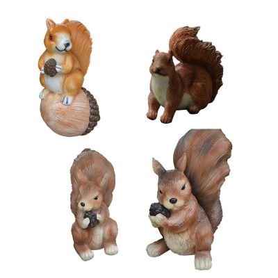 动物园四只姿态各异的玻璃钢松鼠博鱼网页版