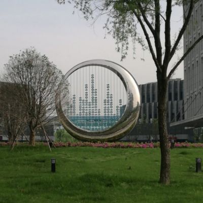 不锈钢镜面户外广场大型圆环博鱼网页版