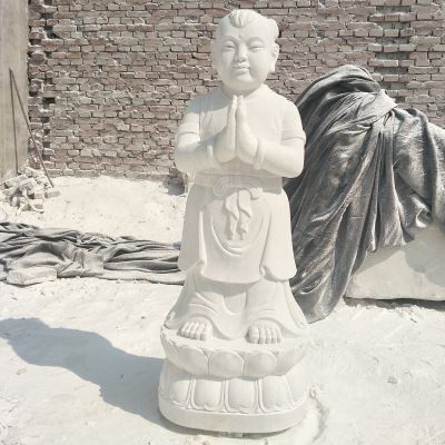 石雕童男童女善财童子仿古金童玉女大理石汉白玉儿童博鱼网页版