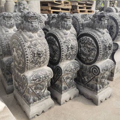 石雕抱鼓石家用门墩一对 仿古门墩新中式庭院门当抱鼓石博鱼网页版