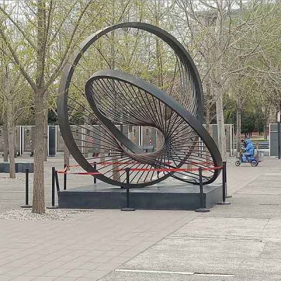 不锈钢抽象圆环艺术园林户外大型景观博鱼网页版