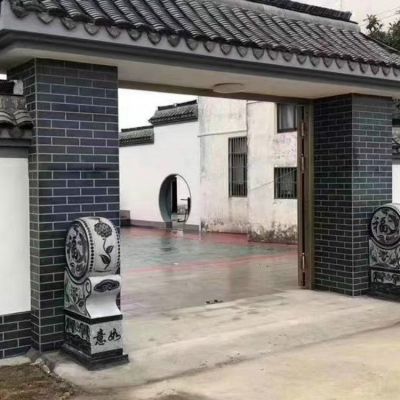庭院门口青石石雕户外门墩抱鼓石博鱼网页版