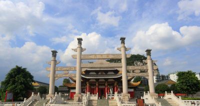 寺庙三门简易石华表石柱牌坊博鱼网页版