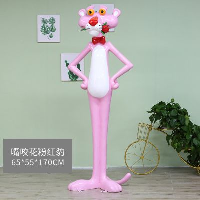商场卡通玻璃钢粉红豹博鱼网页版