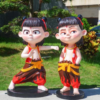 魔童降世卡通公仔商场美陈城市玻璃钢博鱼网页版
