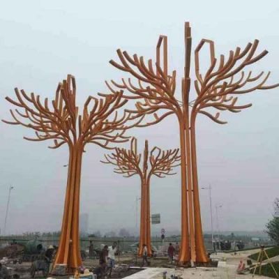 不锈钢户外广场大型植物景观