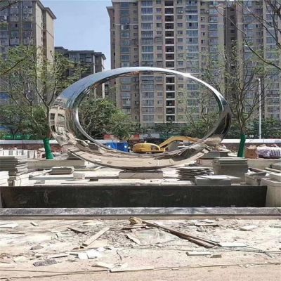 不锈钢镜面户外广场大型圆环博鱼网页版