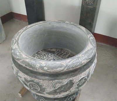 庭院荷花鲤鱼浮雕景观石雕缸博鱼网页版