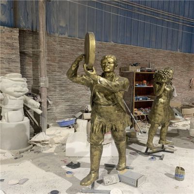 玻璃钢仿铜景区人物景观博鱼网页版