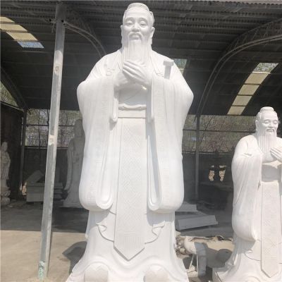 广场校园摆放石雕书本汉白玉孔子人物博鱼网页版