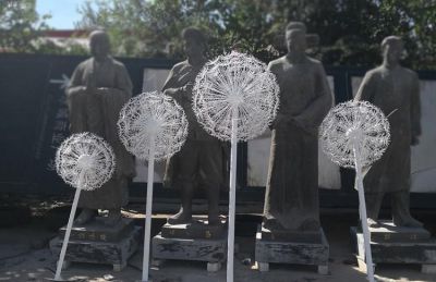 花园广场铁艺工艺不锈钢蒲公英喷泉博鱼网页版