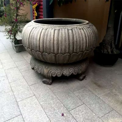 仿古做旧石雕庭院门口花盆博鱼网页版