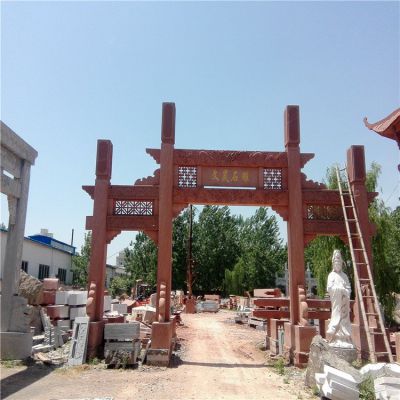 门口村口牌楼牌坊门楼摆件 大理石青石仿古博鱼网页版