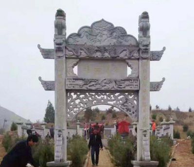 宗祠园林单门石牌坊景观石雕