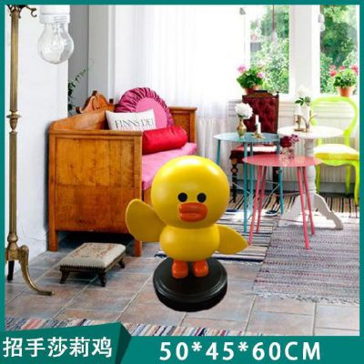 幼儿园户外摆放招手玻璃钢小鸡博鱼网页版