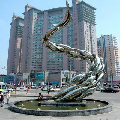 大型广场水池摆放鱼群螺旋游水景观博鱼网页版