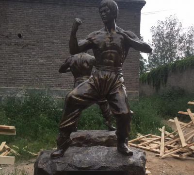 功夫之王李小龙广场玻璃钢仿铜博鱼网页版