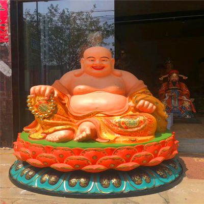 户外景区大型玻璃钢彩绘寺庙供奉菩萨弥勒佛博鱼网页版