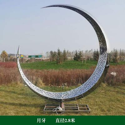 不锈钢镂空创意几何圆环博鱼网页版摆件
