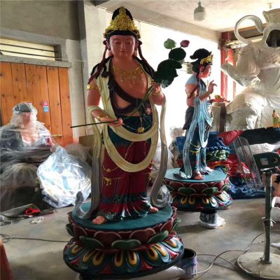 玻璃钢彩绘景区供奉佛像三圣博鱼网页版