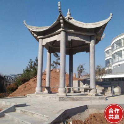 大理石石雕户外园林大型中式凉亭博鱼网页版
