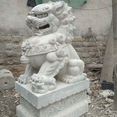 石雕大型仿真动物汉白玉庭院别墅狮子博鱼网页版