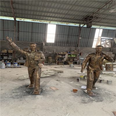 情景小品玻璃钢仿铜人物博鱼网页版