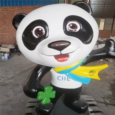 广场摆放玻璃钢卡通熊猫吉祥物博鱼网页版