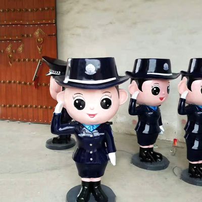 卡通人物警察玻璃钢女警察博鱼网页版