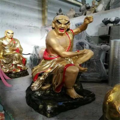 玻璃钢宗教寺庙漆金十八罗汉博鱼网页版