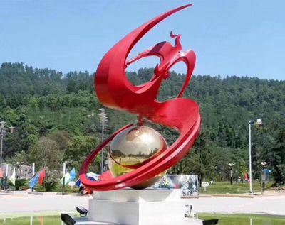 户外广场大型不锈钢抽象园林凤凰博鱼网页版