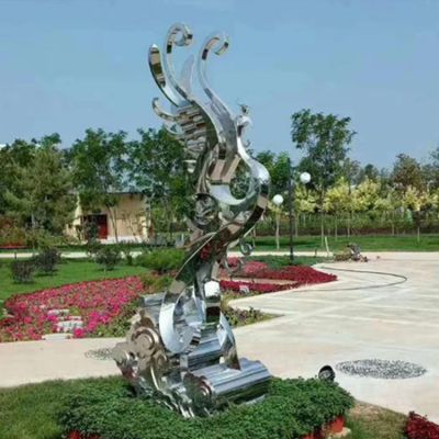 景观城市广场镜面金属博鱼网页版 不锈钢公园广场景观摆件