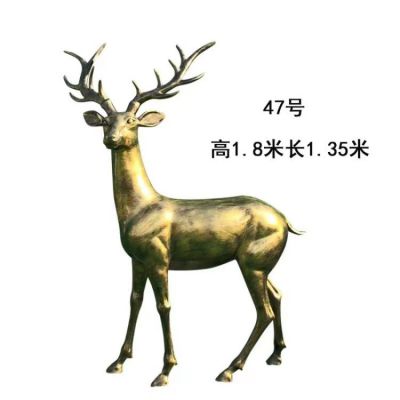 园林户外玻璃钢仿铜梅花鹿博鱼网页版