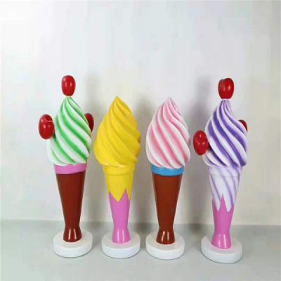 甜品店摆放玻璃钢彩绘冰淇淋小品博鱼网页版