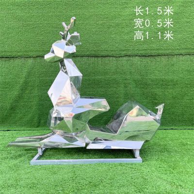 抽象鹿不锈钢块面动物博鱼网页版